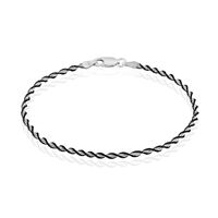 Bracelet Abie Torsade Argent Bicolore