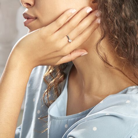 Bague Solitaire Vicoeuria Or Blanc Diamant Synthétique - Bagues Solitaire Femme | Marc Orian