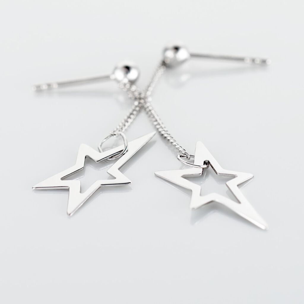 Boucles D'oreilles Pendantes Eloisa Argent Blanc - Boucles d'oreilles Pendantes Femme | Marc Orian