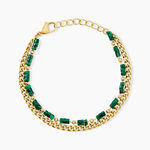 Bracelet Acier Dor&eacute; Malachite - Bracelets Multirangs Femme | Marc Orian