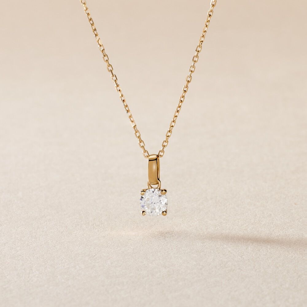 Pendentif Aphrodite Or Jaune Diamant - Parures de mariage Femme | Marc Orian