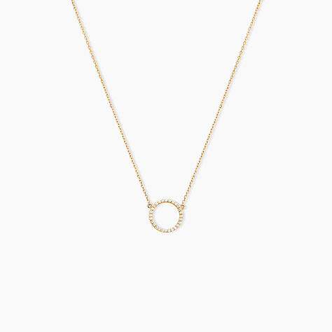 Collier Stip Or Jaune Oxyde De Zirconium - Colliers avec pierres Femme | Marc Orian