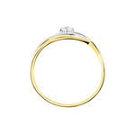 Bague Solitaire Peline Or Bicolore Oxyde De Zirconium - Solitaires Femme | Marc Orian