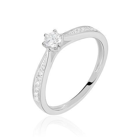 Bague Solitaire Symphonie Or Blanc Diamant - Parures de mariage Femme | Marc Orian
