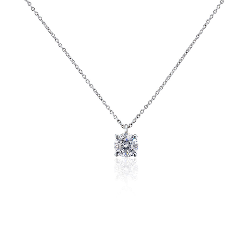 Collier Lylwenn Argent Blanc Oxyde De Zirconium - Colliers solitaires Femme | Marc Orian