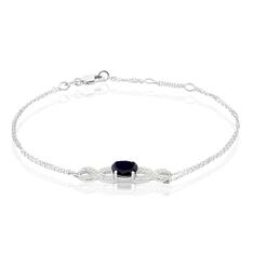 Bracelet Oceania Or Blanc Saphir Et Diamant - Bracelets chaînes Femme | Marc Orian
