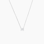 Collier Naziha Or Blanc Oxyde De Zirconium - Colliers avec pierres Femme | Marc Orian