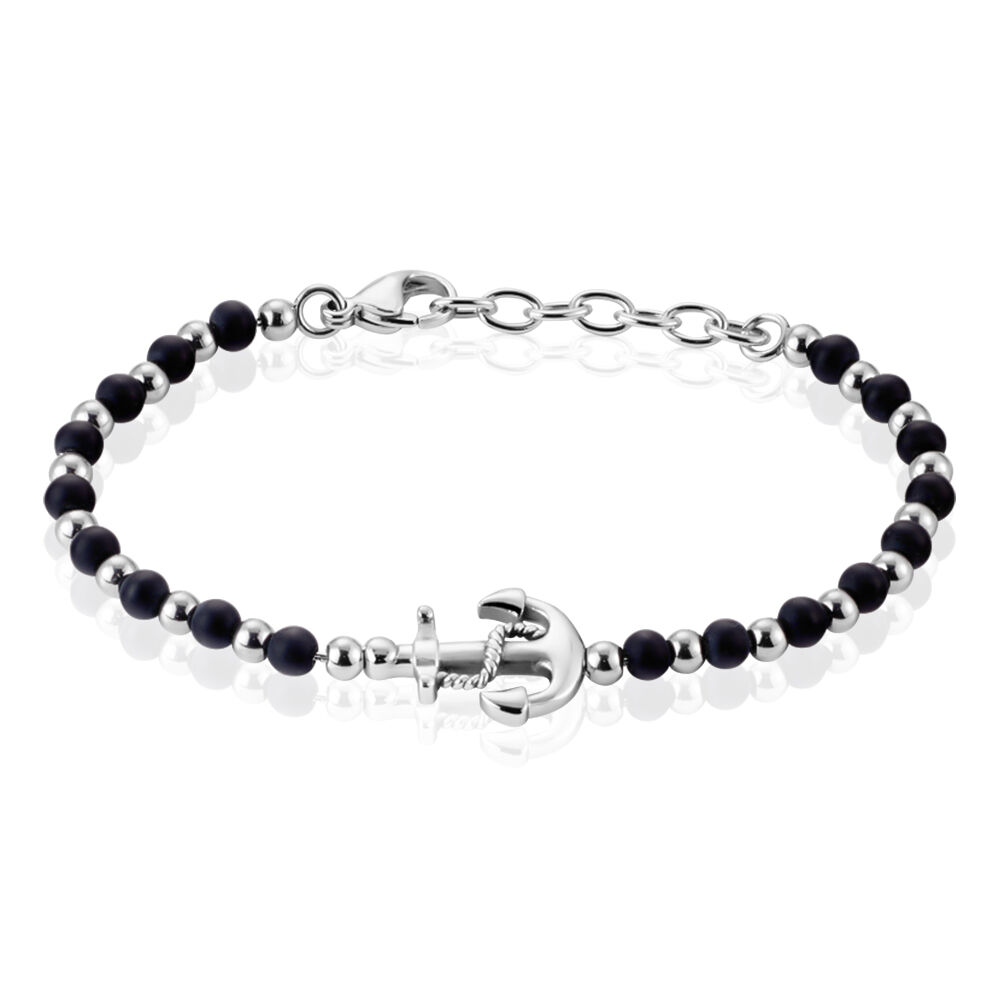 Bracelet Arris Acier Blanc Onyx - Bracelets chaînes Homme | Marc Orian