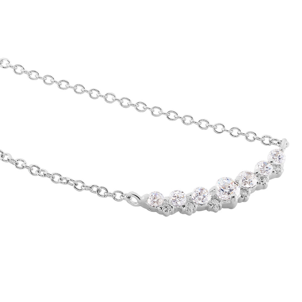 Collier Aliah Argent Blanc Oxyde De Zirconium - Colliers avec pierres Femme | Marc Orian