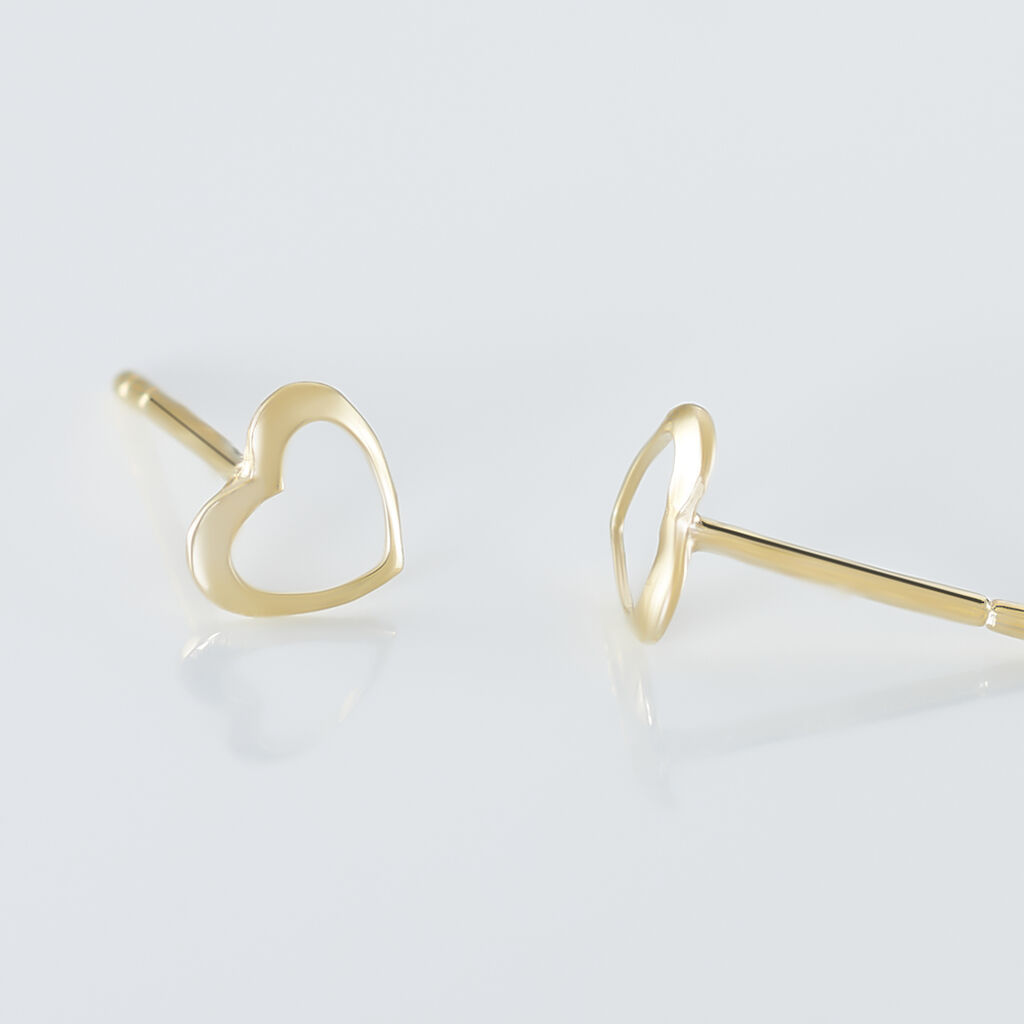 Boucles D'oreilles Puces Anne-maudae Coeurs Or Jaune - Clous d'oreilles Femme | Marc Orian