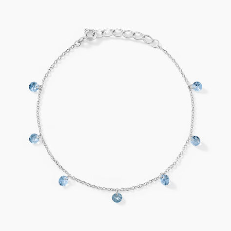 Bracelet Collie Argent Blanc Oxyde De Zirconium - Bracelets fantaisie Femme | Marc Orian