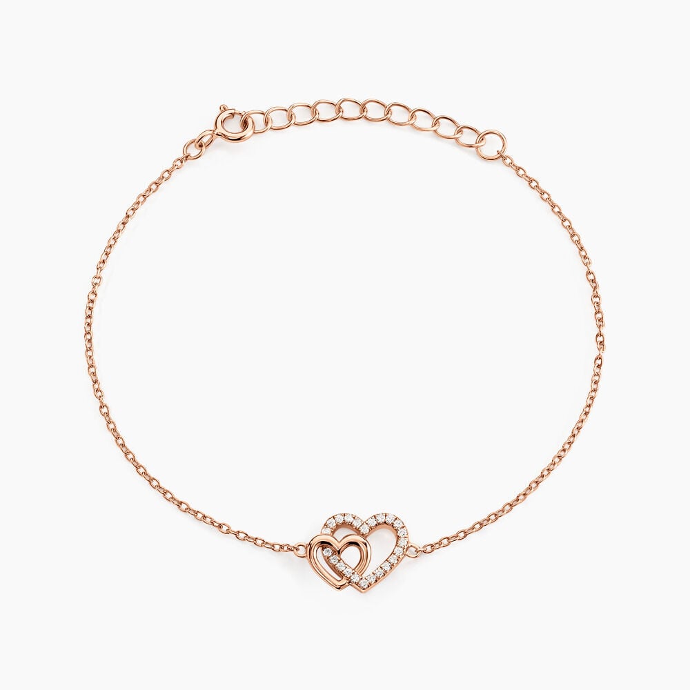 Bracelet Donatiane Argent Rose Oxyde De Zirconium - Bracelets chaînes Femme | Marc Orian