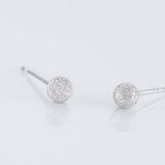 Boucles D'oreilles Puces Ayana Argent Blanc - Puces Femme | Marc Orian