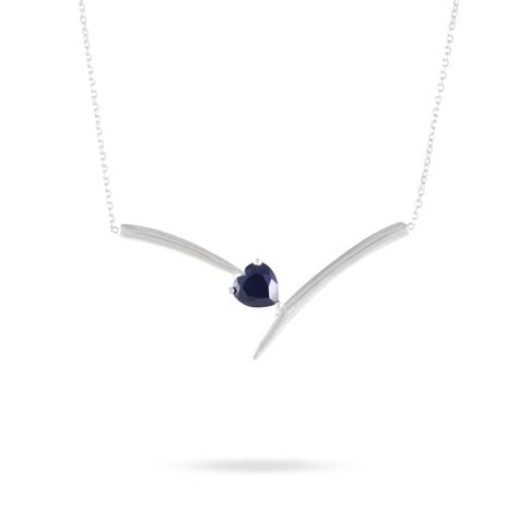 Collier Renaldine Or Blanc Saphir - Colliers avec pierres Femme | Marc Orian