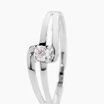 Bague Nesryne Or Blanc Oxyde De Zirconium - Solitaires Femme | Marc Orian