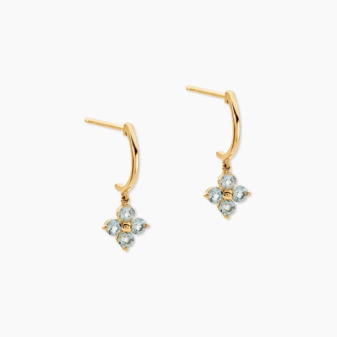 Boucles D'Oreilles Pendantes Toal Or Jaune Topaze - Pendantes Femme | Marc Orian