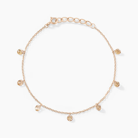 Bracelet Collie Argent Rose Oxyde De Zirconium - Bracelets chaînes Femme | Marc Orian