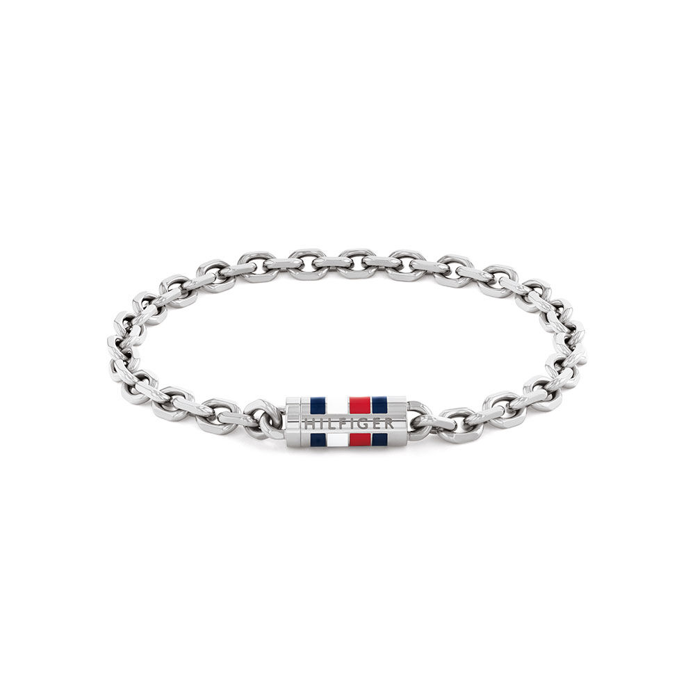 Bracelet Tommy Hilfiger Bruce Chain Acier Blanc - Bracelets cha&icirc;nes Homme | Marc Orian