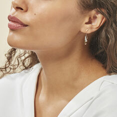 Boucles D'oreilles Pendantes Ainhoa Or Tricolore Diamant - Boucles d'oreilles Pendantes Femme | Marc Orian
