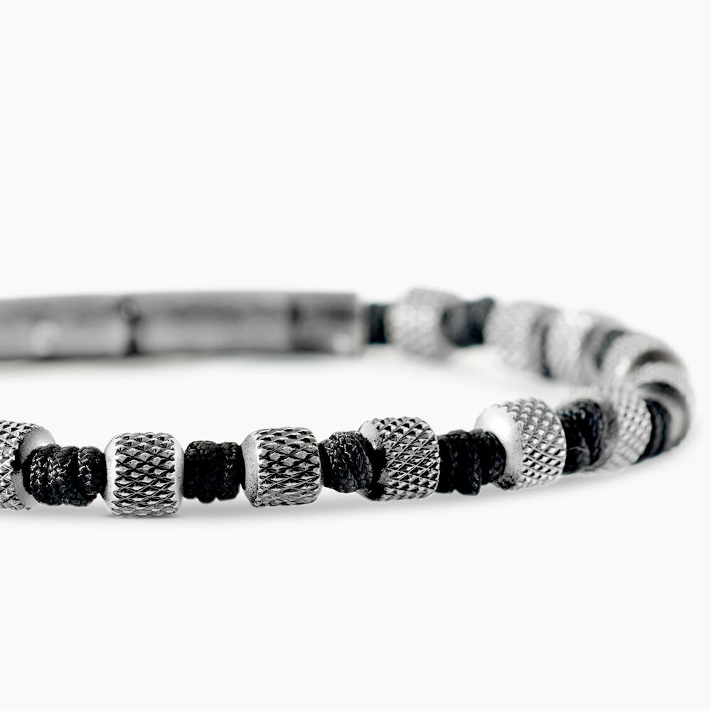 Bracelet Jourdan Acier Noir - Bracelets cordons Homme | Marc Orian