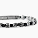 Bracelet Jourdan Acier Noir - Bracelets cordons Homme | Marc Orian