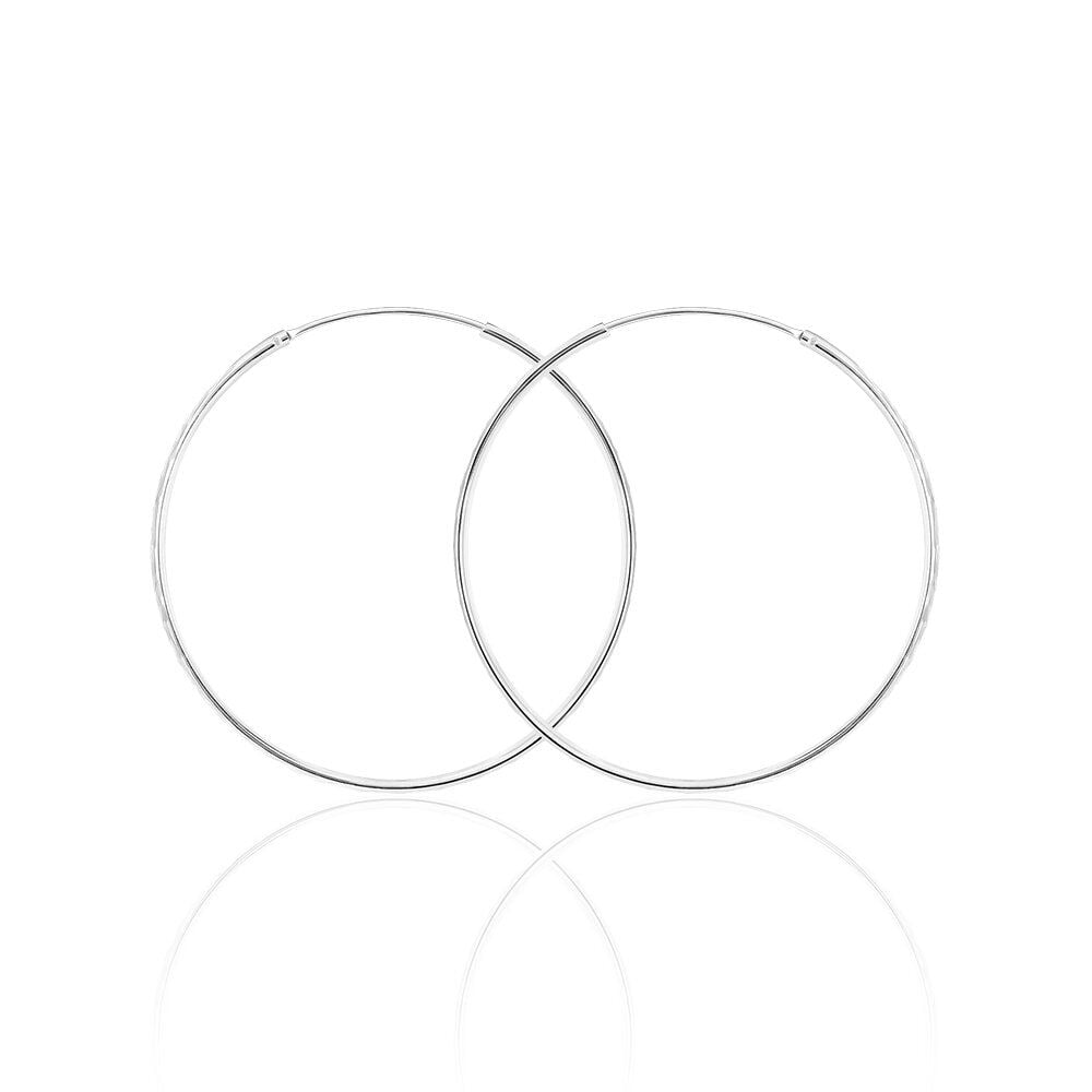Créoles Argent Blanc Najiha - Créoles Femme | Marc Orian