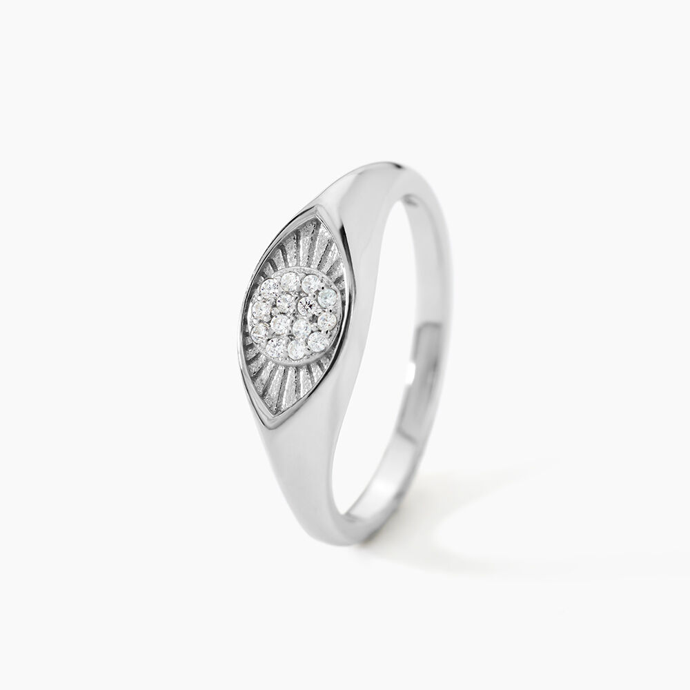Chevali&egrave;re Evalyn Argent Blanc Oxyde De Zirconium - Bijoux fantaisie Femme | Marc Orian
