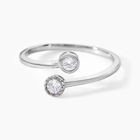 Bague Ajustable Mechte 1 Argent Blanc Oxyde De Zirconium - Bijoux fantaisie Femme | Marc Orian
