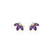 Boucles D'oreilles Puces Augustina Or Jaune Amethyste Oxyde - Puces Femme | Marc Orian