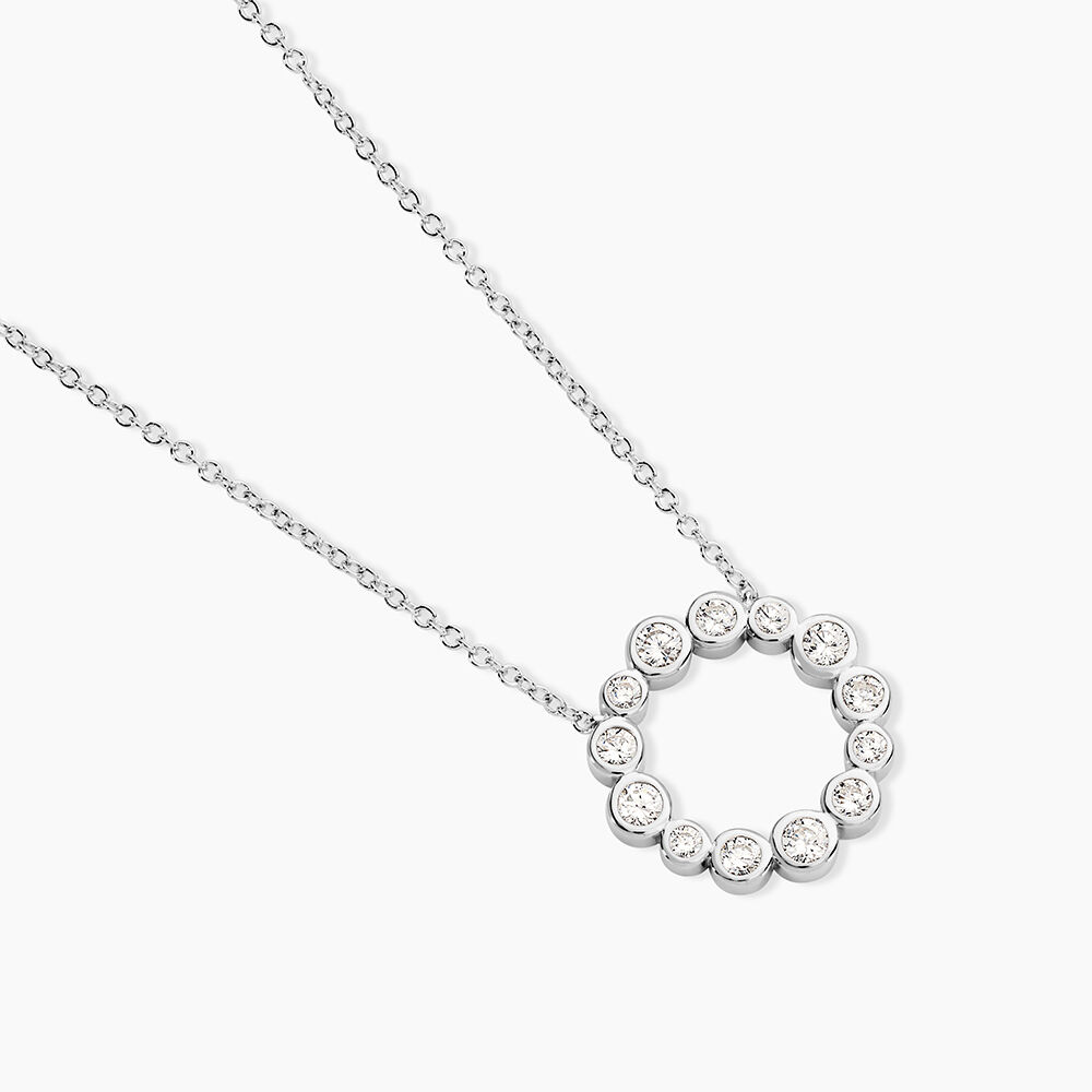 Collier Ryo Argent Blanc Oxyde De Zirconium - Colliers avec pierres Femme | Marc Orian