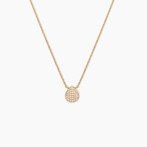 Collier Shiny Et Bold Plaqu&eacute; Or Jaune Oxyde De Zirconium - Colliers avec pierres Femme | Marc Orian