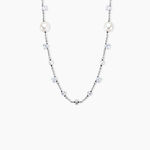 Collier Sautoir Noellyae Argent Blanc Perle De Culture - Colliers avec pierres Femme | Marc Orian