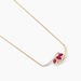 Collier Petale Or Bicolore Rubis Et Diamant - Colliers avec pierres Femme | Marc Orian