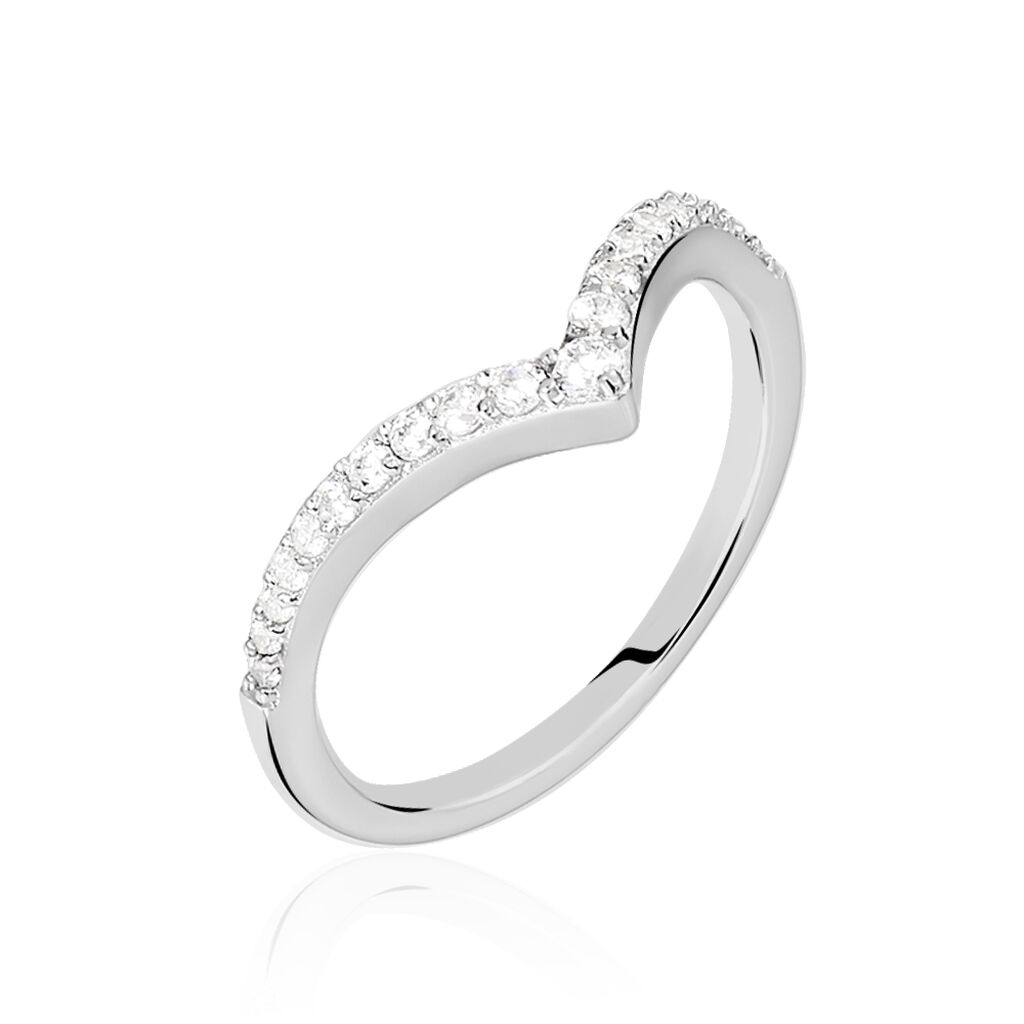 Bague Pricila Argent Blanc Oxyde De Zirconium - Bagues avec pierre Femme | Marc Orian