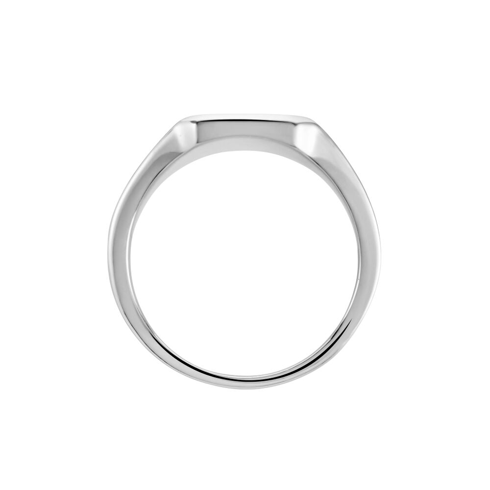 Chevalière Argent Blanc Said - Chevalières Homme | Marc Orian
