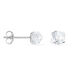 Boucles D'oreilles Puces Bridie Argent Blanc Pierre De Synthese - Puces Femme | Marc Orian