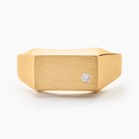 Chevali&egrave;re Leyton Rectangle Or Jaune Oxyde De Zirconium - Solitaires Homme | Marc Orian