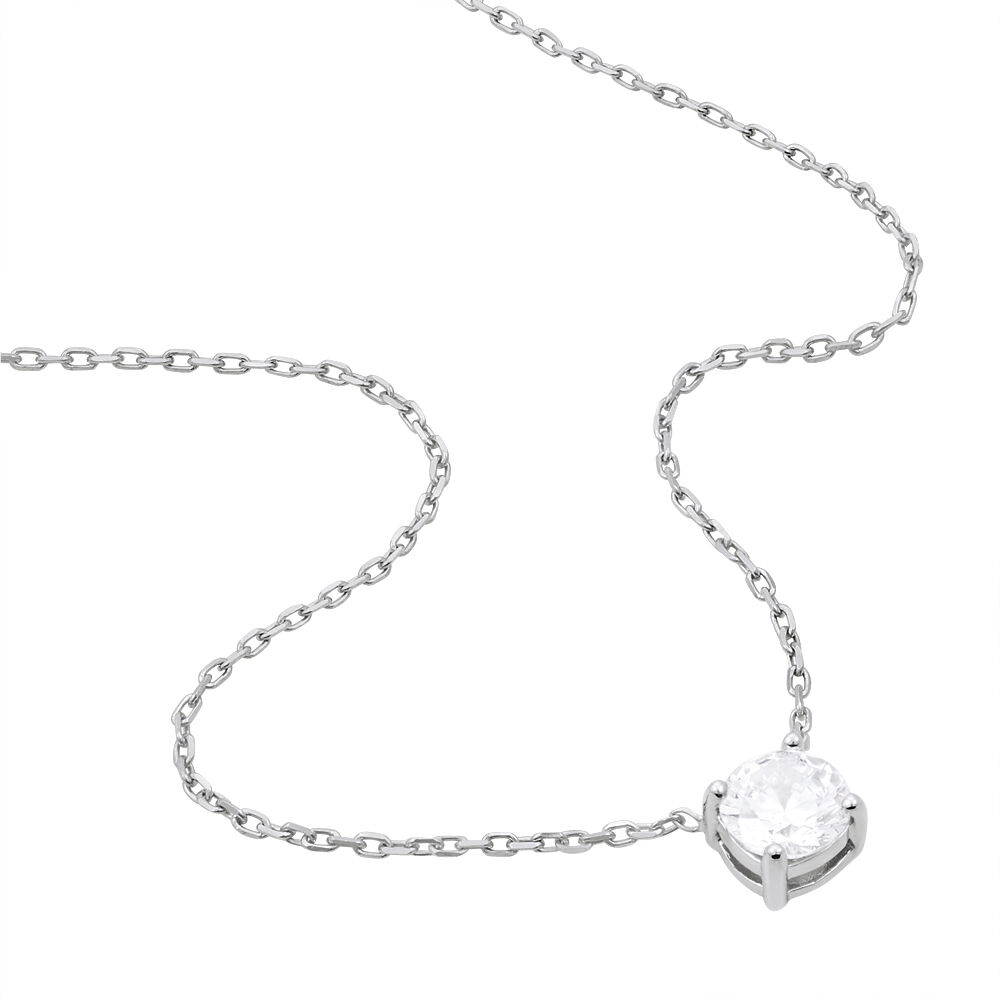 Collier Kariane Argent Blanc Oxyde De Zirconium - Colliers solitaires Femme | Marc Orian
