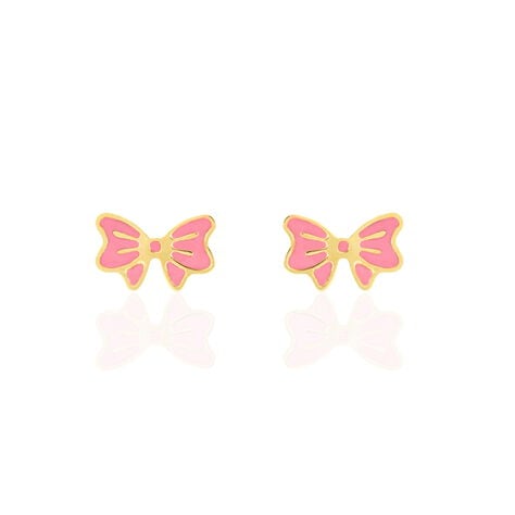 Boucles D'oreilles Puces Amelie Noeud Or Jaune - Puces Enfant | Marc Orian