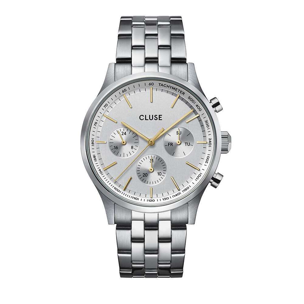 Montre Cluse Antheor Multifonction Argent&eacute; - Montres &eacute;tanches Homme | Marc Orian
