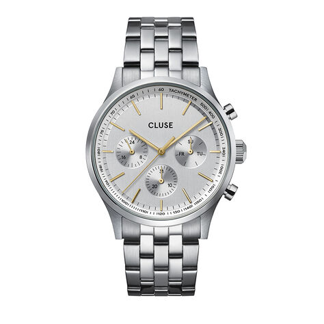 Montre Cluse Antheor Multifonction Argent&eacute; - Montres &eacute;tanches Homme | Marc Orian