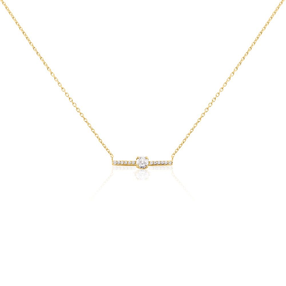 Collier Fergie Plaqué Or Jaune Oxyde De Zirconium - Colliers ras du cou Femme | Marc Orian