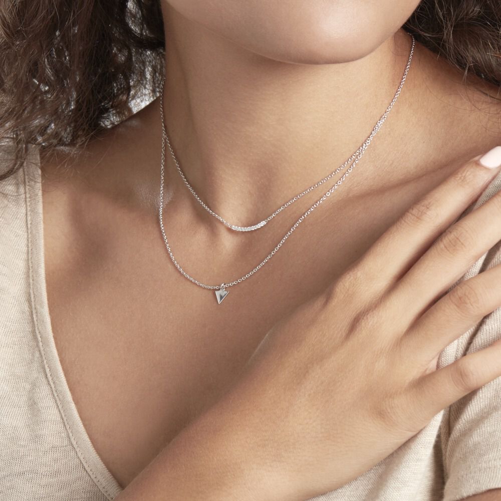 Collier Nuta Argent Blanc Oxyde De Zirconium - Colliers multirangs Femme | Marc Orian