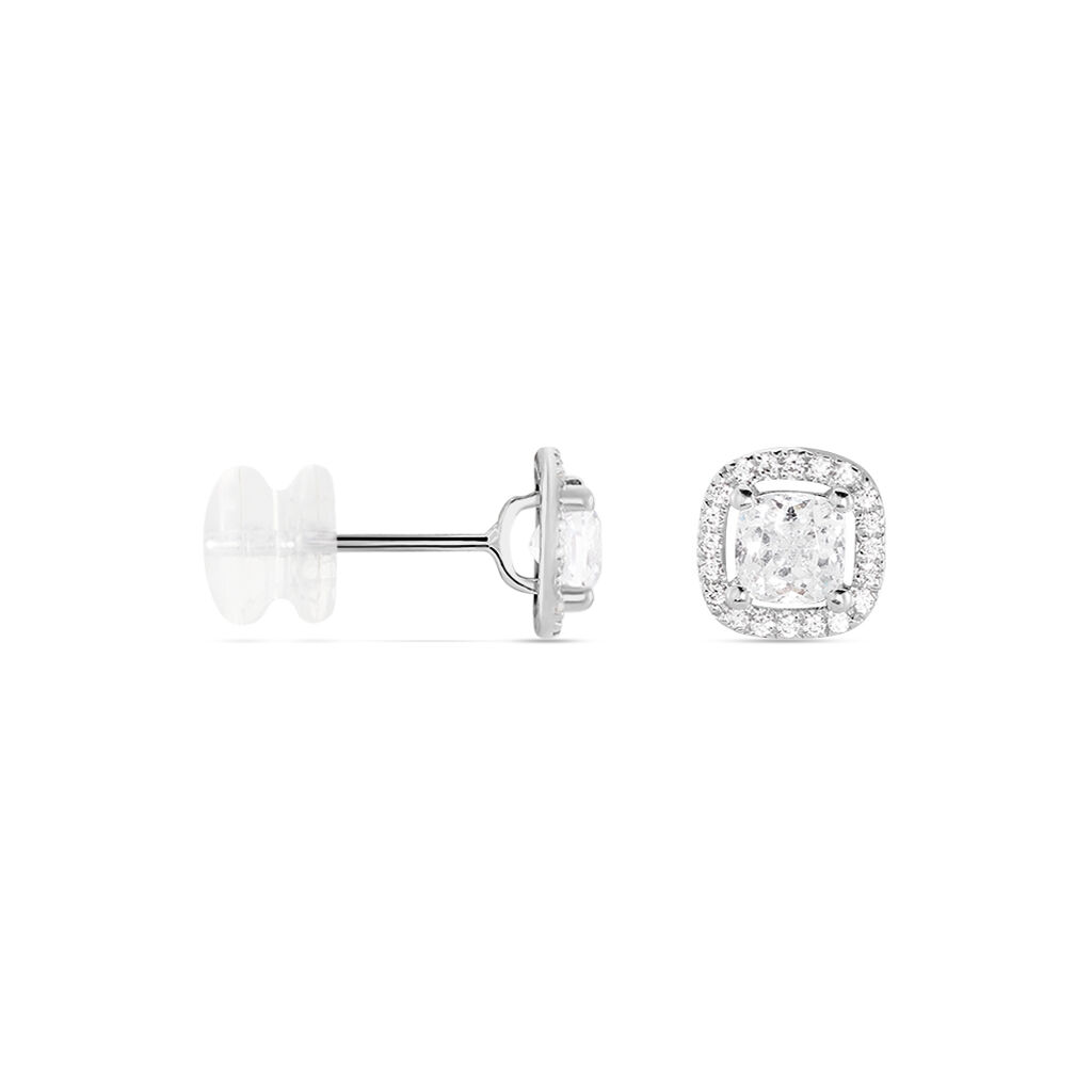 Boucles D'oreilles Femme En Or 9 Carats (375/1000) Avec Zirconium Cubique - 6x7 Mm - Neuf étiqueté