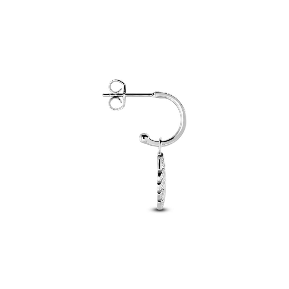 Créole Unitaire Argent Blanc Ancelin Oxydes De Zirconium -  Femme | Marc Orian