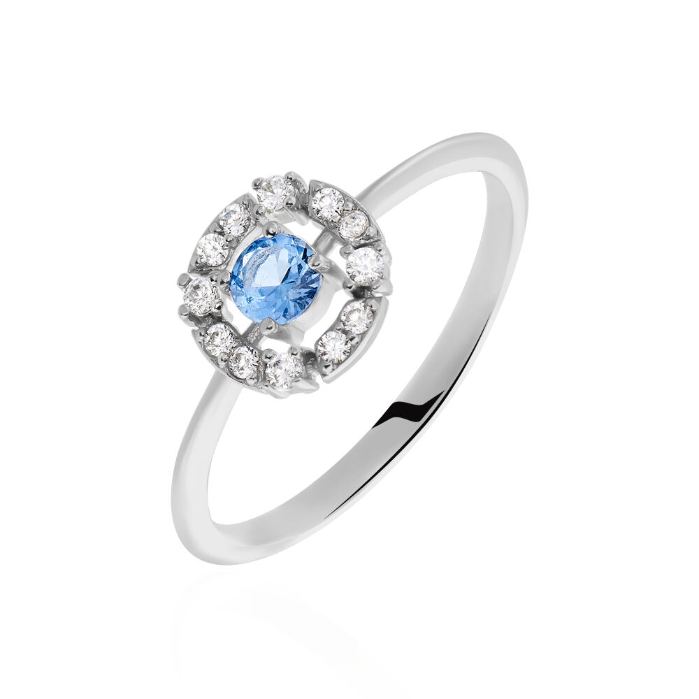 Bague Solitaire Carren Argent Blanc Oxyde De Zirconium - Bijoux fantaisie Femme | Marc Orian
