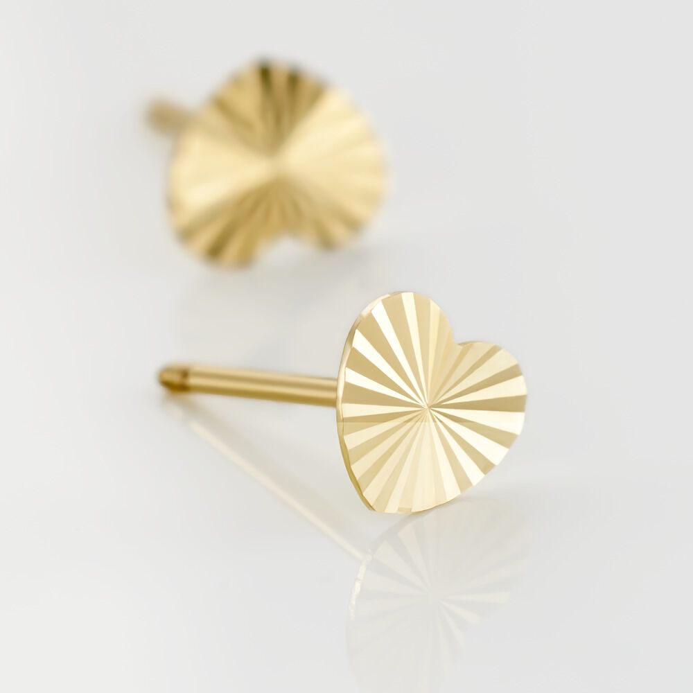 Boucles D'oreilles Puces Or Jaune Pat - Puces Femme | Marc Orian