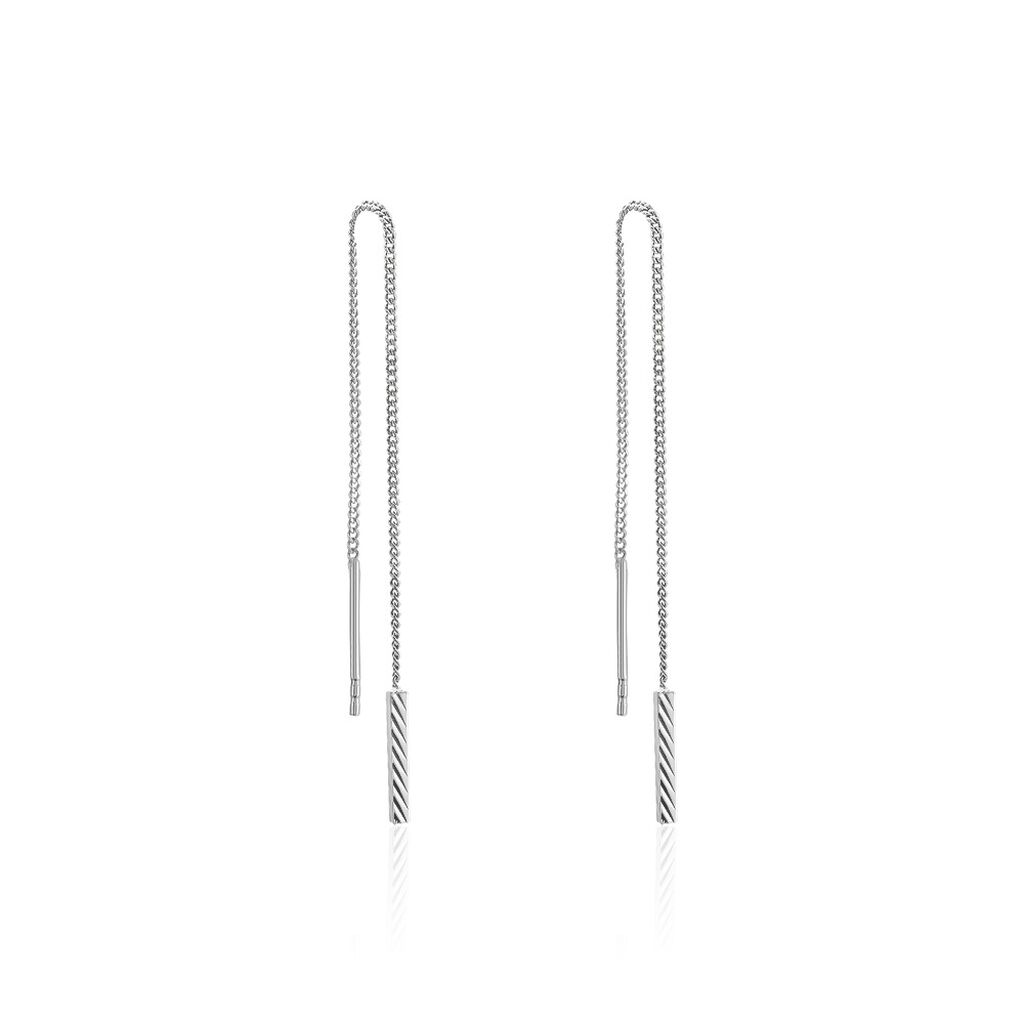 Boucles D'oreilles Pendantes Mila Argent Blanc - Pendantes Femme | Marc Orian