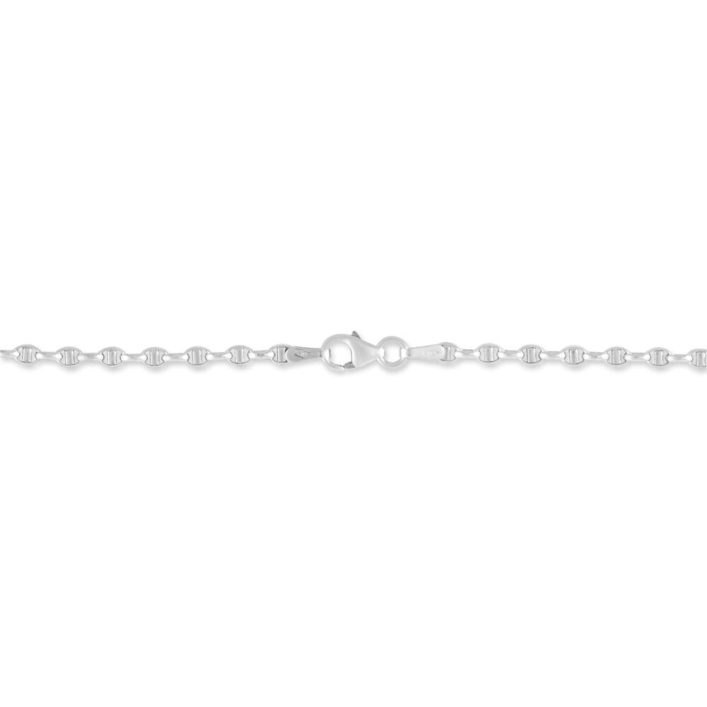 Bracelet Capucin Or Blanc Maille Marine Plate - Bracelets mailles Femme | Marc Orian