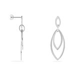 Boucles D'oreilles Pendantes Toupie Argent Blanc - Pendantes Femme | Marc Orian